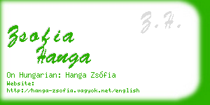 zsofia hanga business card
